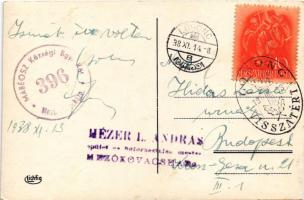 1938 Losonc, Lucenec; utca, templom / street view, church + "1938 Losonc visszatért" So. S...