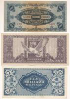 1946. 10.000MP + 10.000.000MP + 1.000.000.000MP T:F szép papír
Adamo P29. P32, P34