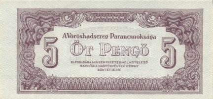 1944. "A Vörös Hadsereg Parancsnoksága" 2P (2x), 5P (2x) T:I,I-