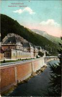 Herkulesfürdő, Baile Herculane; Szapáry fürdő. Krizsány kiadása / Szapárybad / spa, bathhouse (lyuk / pinhole)