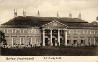 1917 Lovasberény, Gróf Cziráky kastély. Vértes Károly kiadása (EK)