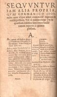 Decimator, Heinrich: Secunda Pars: Sylvae Vocabulorum et Phrasium, continens nomina propria Deorum D...