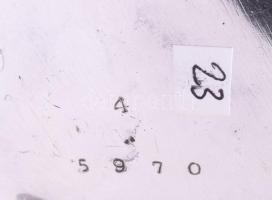 Dekoratív jelzett ezüstözött teás kanna, minimális kopással, m: 24 cm