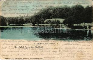 1904 Szováta-fürdő, Baile Sovata; Részlet a Medve-tóból. Petróczy G. fényképész fölvétele / Lacul Ursu (EB)