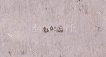 Jelzett ezüstözött jégvödör, m: 23 cm