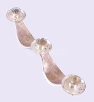 WMF Ikora háromágú ezüstözött gyertyatartó, jelzett, kopással, 36x8 cm