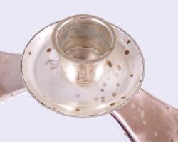 WMF Ikora háromágú ezüstözött gyertyatartó, jelzett, kopással, 36x8 cm