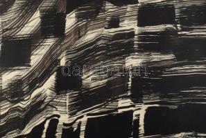 Gyarmathy Tihamér (1915-2005): Áramlás (cím nélkül), 1967. Tus, papír. Hátoldalán jelzett (Gyarmathy...