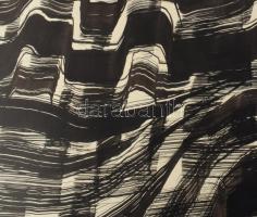 Gyarmathy Tihamér (1915-2005): Áramlás (cím nélkül), 1967. Tus, papír. Hátoldalán jelzett (Gyarmathy...