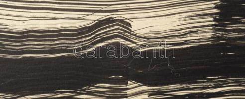 Gyarmathy Tihamér (1915-2005): Áramlás (cím nélkül), 1967. Tus, papír. Hátoldalán jelzett (Gyarmathy...