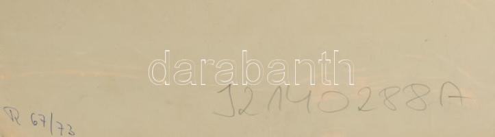 Gyarmathy Tihamér (1915-2005): Áramlás (cím nélkül), 1967. Tus, papír. Hátoldalán jelzett (Gyarmathy...