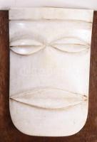 Art deco könyvtámasz pár, elefántcsont rárakásokkal, 15x14 cm