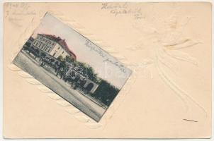 1908 Vác, Püspöki palota, egyedi ragasztott képeslap (fl)