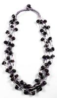 Többsoros lila designer nyaklánc
