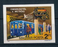 1982 Omnibusztól a metróig vágott bélyeg