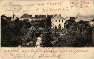 1904 Vác, Siketnémák királyi országos intézete, régi intézet kerti részlet. Klösz György Budapest