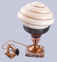 cca 1940 Art deco asztali lámpa, m: 28 cm