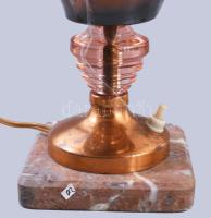 cca 1940 Art deco asztali lámpa, m: 28 cm