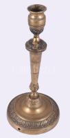 Empír bronz gyertyatartó, m: 28,5 cm