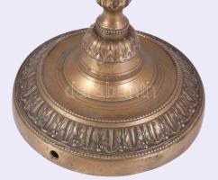 Empír bronz gyertyatartó, m: 28,5 cm