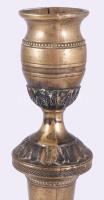 Empír bronz gyertyatartó, m: 28,5 cm