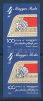 1988 100 éves a magyar postatisztképzés függőleges vágott pár