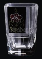 3 darab art deco fazettált pohár, m: 6,5 cm