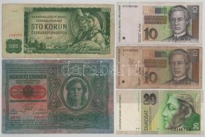 Vegyes, 9db-os bankjegytétel, benne: Lengyelország, Csehszlovákia, Szlovákia, Horvátország, Ausztria...