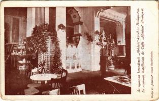 1917 Budapest VI. Oktogon, az újonnan berendezett Abbázia kávéház, belső. Kiadja az Interieur revue (fa)