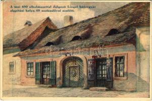 Budapest VI. A mai 450 alkalmazottal dolgozó Lingel bútorgyár alapítási helye 65 esztendővel ezelőtt a Nagymező utcában a Zöldalmához címzett házban (EK)