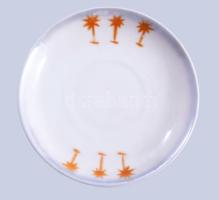 5 darab egyiptomi mintás porcelán csésze alátéttel d: 11,5 cm, extra csészével