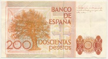 Spanyolország 1980. 200P "L2779539" T:F 
Spain 1980. 200 Pesetas "L2779539" C:F...