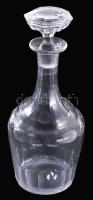 Biedermeier italos dugós üveg, pattogzással, m: 33 cm