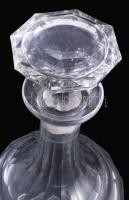 Biedermeier italos dugós üveg, pattogzással, m: 33 cm