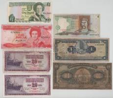 Vegyes, 7db-os bankjegytétel, benne: Peru, Nicaragua, Ukrajna, Jugoszlávia, Kelet-Karibi Államok, Jersey T:F-VG Mixed, 7pcs banknote lot, within: Peru, Nicaragua, Ukraine, Yugoslavia, East Caribbean States, Jersey C:F-VG