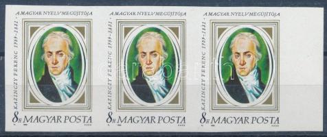 1990 A magyar nyelv megújítója: Kazinczy Ferenc ívszéli vágott 3-as csík (5.400)