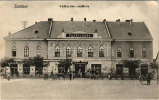 1913 Zombor, Sombor; Vadászkürt szálloda és étterem. Schön Adolf kiadása / hotel and restaurant (EK)