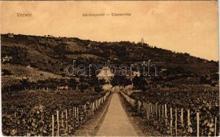 Versec, Werschetz, Vrsac; Zárda nyaraló, szőlő. Nenadovics Milos kiadása / Klostervilla / villa of the monastery, vineyards (EK)