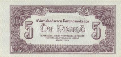 1944. "A Vörös Hadsereg Parancsnoksága" 2P (2x), 5P (2x) T:I,I-