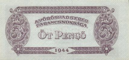 1944. "A Vörös Hadsereg Parancsnoksága" 2P (2x), 5P (2x) T:I,I-