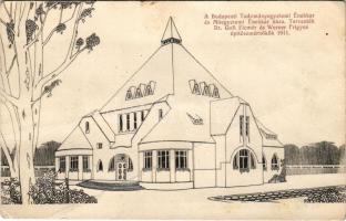 Budapest, a Budapesti Tudományegyetemi Énekkar és Műegyetemi Énekkar háza. Tervezték: Dr. Goll Elemér és Werner Frigyes építészmérnökök (1911) (fa)