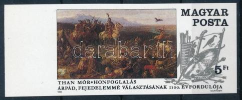 1989 Árpád fejedelemmé választásának 1100. évfordulója ívszéli vágott bélyeg