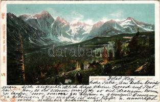 1905 Tátra, Tatry; Zöldtó-völgy. Feitzinger Ede 1902/12. 513. / Grünsee-Thal / lake valley (EK)
