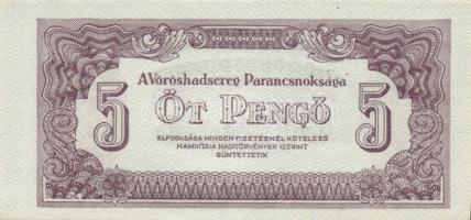1944. "A Vörös Hadsereg Parancsnoksága" 2P (10x), 5P (10x) T:I,I-