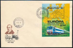 1979 Európa vasútjai vágott blokk FDC-n (7.000)