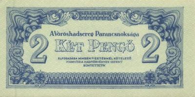1944. "A Vörös Hadsereg Parancsnoksága" 2P (10x), 5P (10x) T:I,I-