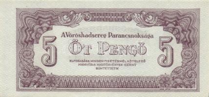 1944. "A Vörös Hadsereg Parancsnoksága" 2P (10x), 5P (10x) T:I,I-