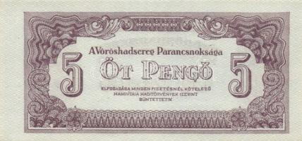 1944. "A Vörös Hadsereg Parancsnoksága" 2P (10x), 5P (10x) T:I,I-