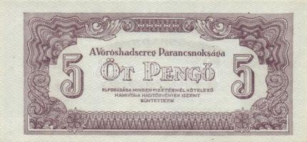 1944. "A Vörös Hadsereg Parancsnoksága" 2P (10x), 5P (10x) T:I,I-