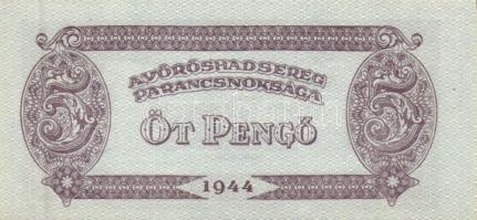 1944. "A Vörös Hadsereg Parancsnoksága" 2P (10x), 5P (10x) T:I,I-